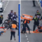 I manifestanti cercano di fermare la Maratona di Berlino con vernice arancione- VIDEO