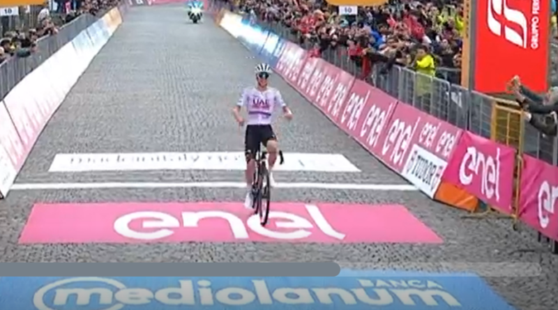 Giro d’Italia 2024: un Tadej Pogačar scatenato trionfa nella San Francesco al Campo – Santuario di Oropa